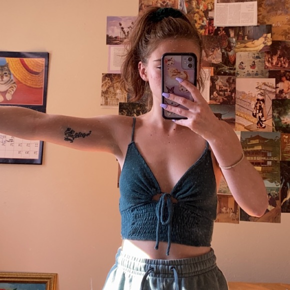 emerald green urban outfitters top! - Picture 3 of 3